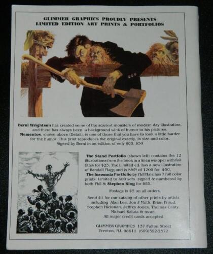 Glimmer Graphics adThe Scream Factory #17Back cover