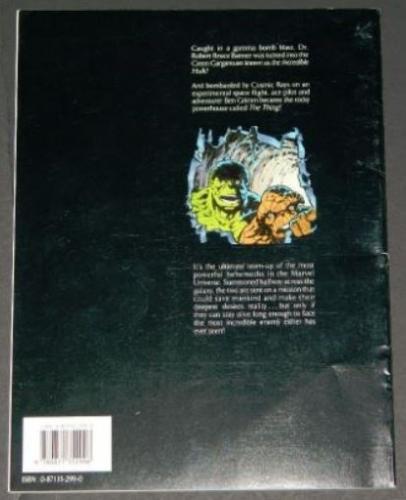 Hulk and the ThingDifferent back cover