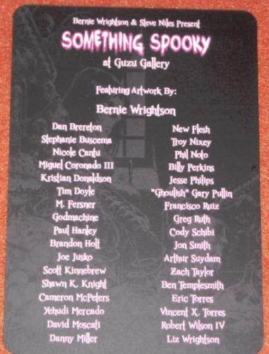 Something Spooky10/2013 postcard - back