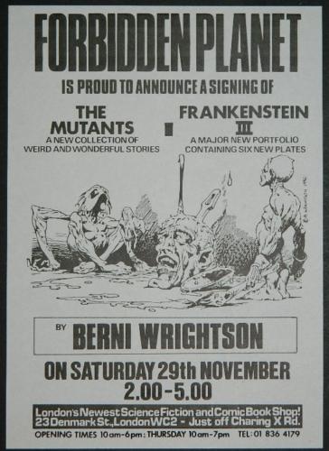 U.K. Mutants signing81/2"x6" flyer
