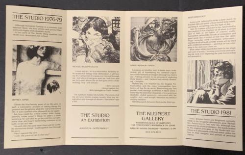 1981 Kleinert Gallery Studio exhibition brochure