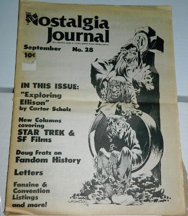 Nostalgia Journal #28Sep.1976 cover and ad