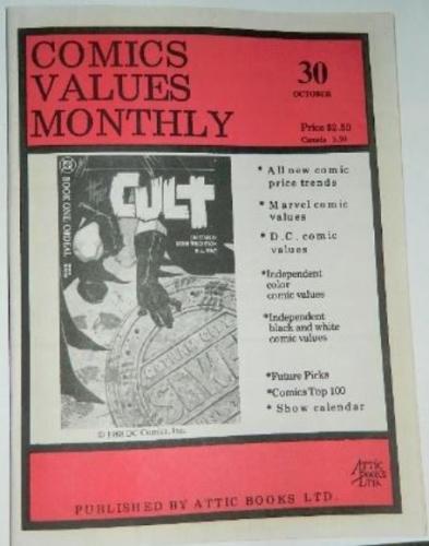 Comic Values Monthly #301988 cover