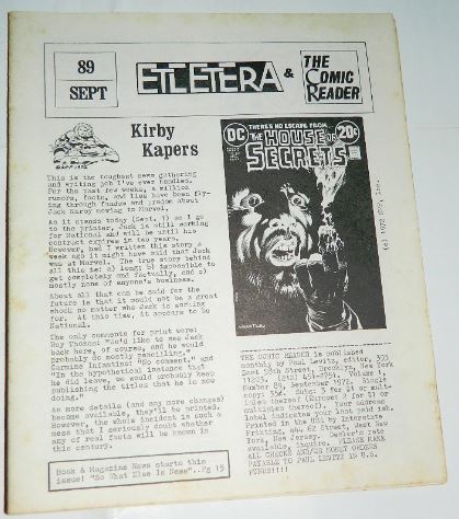 Etcetera and the Comic Reader Vol. #1 #899/1972 - cover