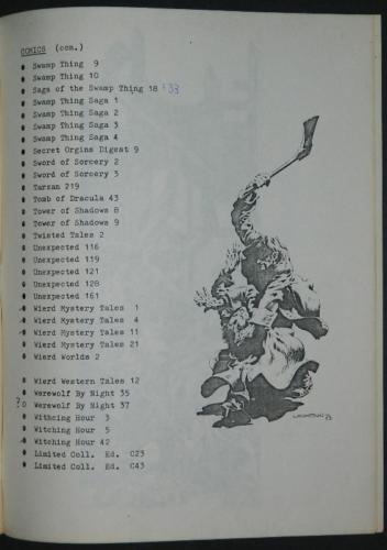 Berni Wrightson Checklist Vol.1