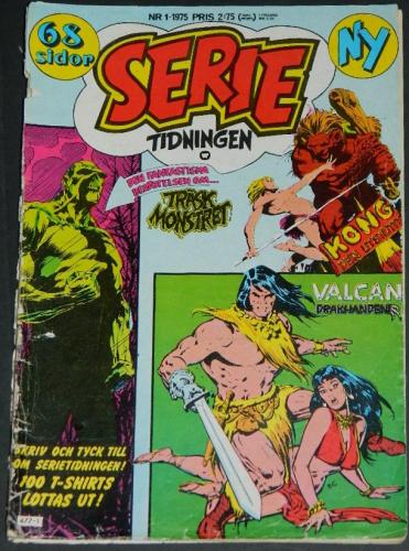 Serie Tidningen Nr1Sweden - 1975part cover, Swamp Thing #1 B&W