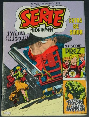 Serie Tidningen Nr7Sweden - 1976part cover, Swamp Thing #8, Shadow #3 B&W