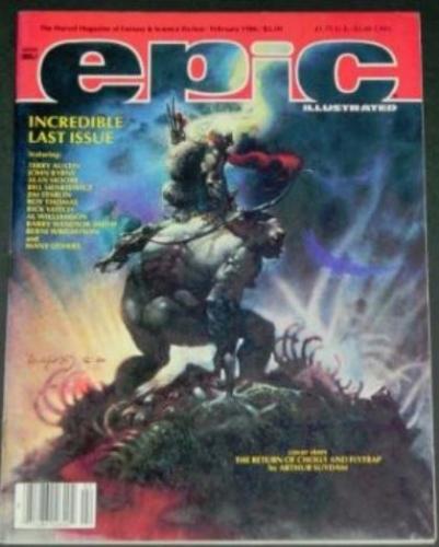 Epic Illustrated2/86 - illustration, "They Just Fade Away"