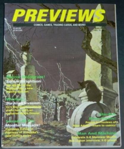 Previews3/93 - cover minus card, 4pg. interview, 3pg. promo