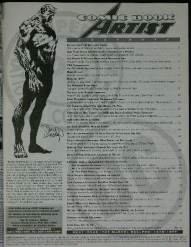 Comic Book Artist #5Index page