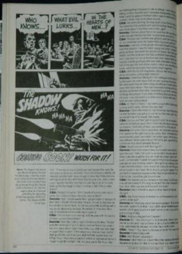 Comic Book Artist #5Shadow ad in article