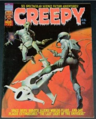 Creepy #738/75 B&W illustration