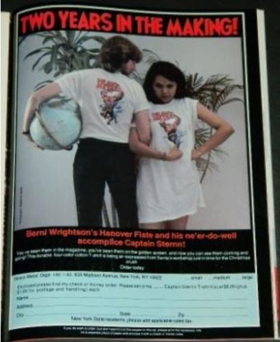 Captain Sternn t-shirt adFrom Heavy Metal 1/82