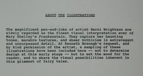 Frankenstein movie script