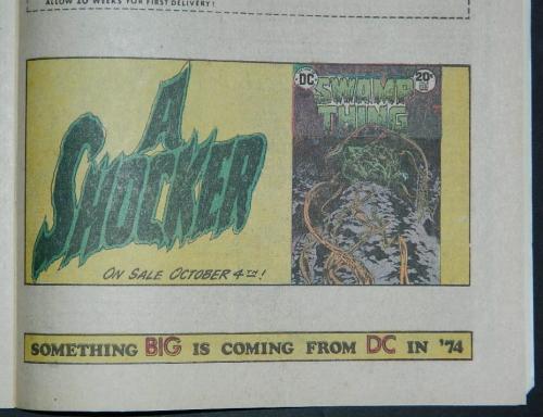 Swamp Thing ad1/4 pg. ad for #8