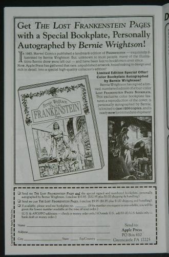 Lost Frankenstein Pages full pg. adBlazing Combat #2