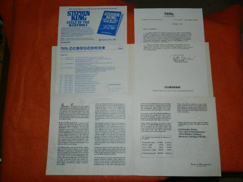 Cycle of the Werewolf PresskitInserts and ordering form