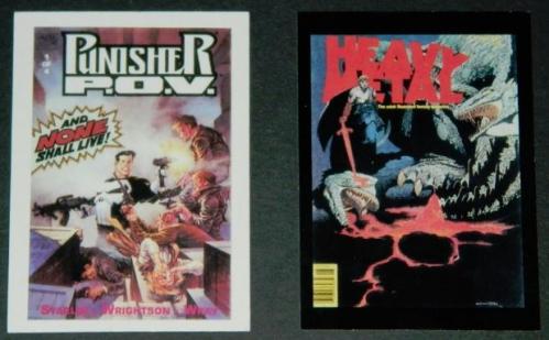 Punisher and Siegfried cardsMarvel and Heavy Metal