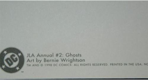 JLA 12 pack postcards#2 Ghosts back