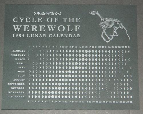 Cycle of the Werewolf Lunar CalendarNakatomi kickstart