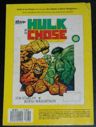 Hulk and Thing adFranceback cover Titans #113