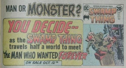 Swamp Thing ad1/4 pg. Forever People #11