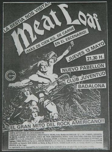 MeatloafConcert Flyer - Spain