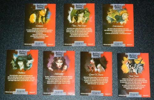 1996 Femme Fatales "metallic" cards Back