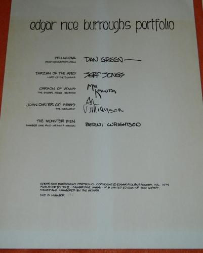 Edgar Rice Burroughs portfolio